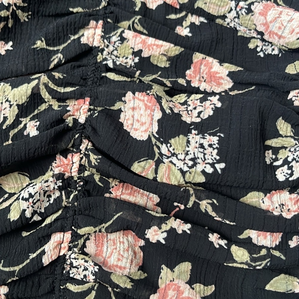 Free People Boho New Final Rose Blouse - Black Combo, size Small. Long sleeve. - Picture 4 of 7